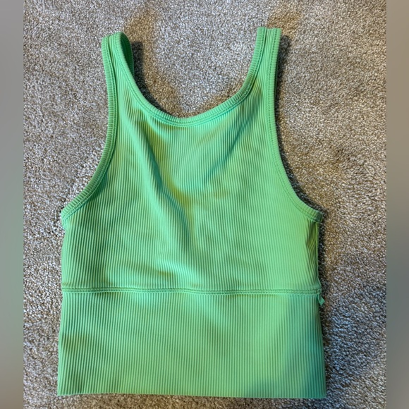 Lululemon women’s power pivot tank reversible light green lime green - Picture 4 of 5